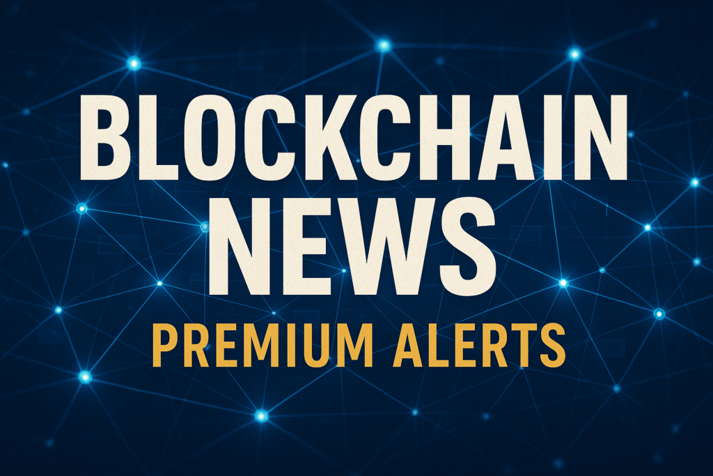 Blockchain News Premium Alerts