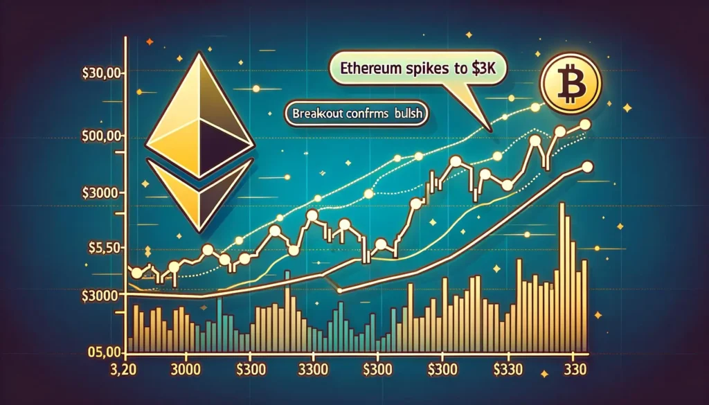 ETH Price Soars Above $3K