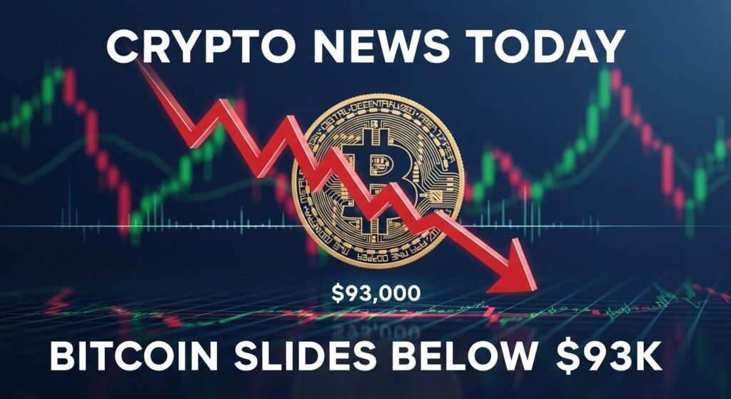Crypto News Today Bitcoin Slides Below $93K