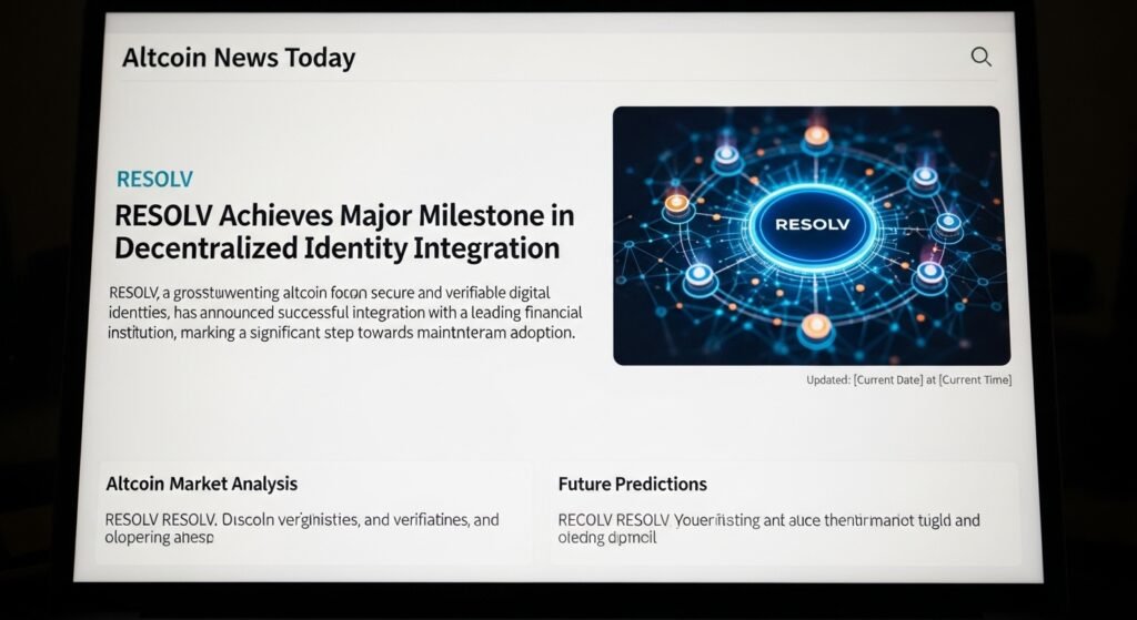 Altcoin News Today RESOLV, ALCX, QNT Lead Market Surge Altcoin News Today RESOLV