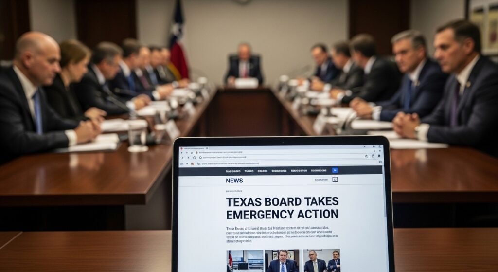 Texas Board Takes Emergency Action