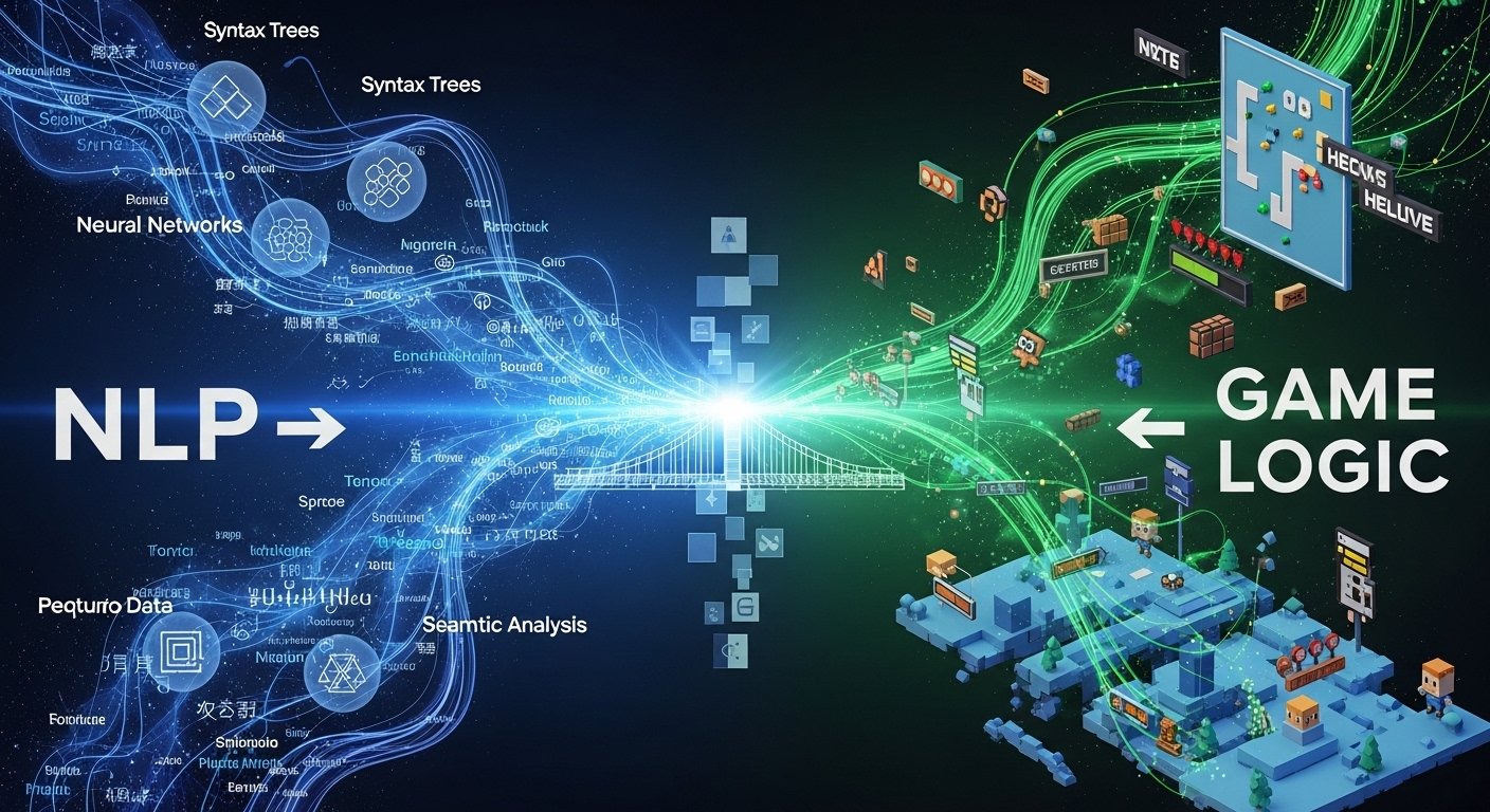 natural language processing and automated game logic generation