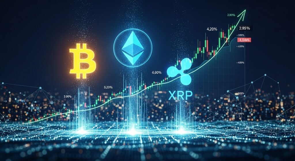Bitcoin Ethereum and XRP Rally